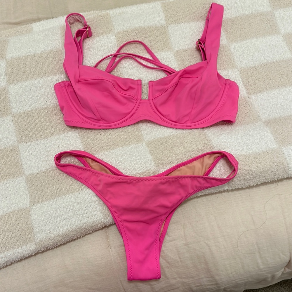 VS pink swimsuit